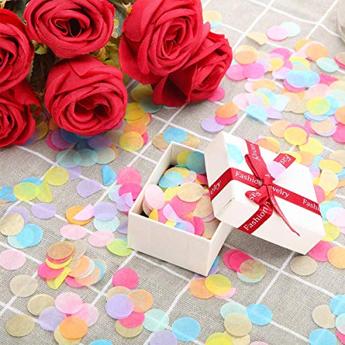 Confeti, con colores mezclados, toallas de papel redondas para decoración de bodas, cumpleaños, fiestas