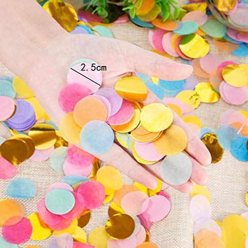 Confeti, Toallas de Papel Redondo para Boda Cumpleaños Decoración de la Fiesta de Cumple