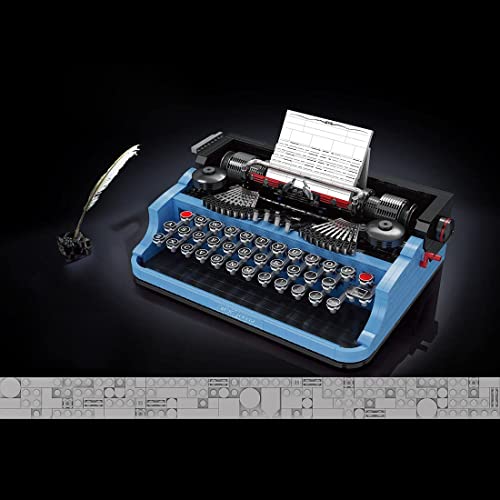 Construcción de Máquina de Escribir Retro para Máquina de Escribir,Escritura Manual Clásica,Bloques de Construcción, Modelo Coleccionable, Juguete de Construcción,2139 Piezas,compatible con Lego