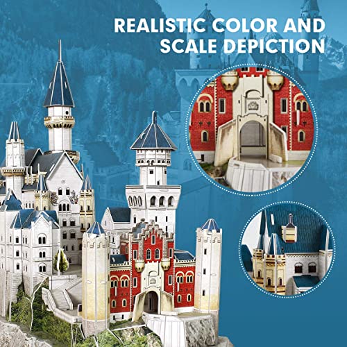 CubicFun Puzzle 3D Castillo de Neuschwanstein Schwangau Alemania,121 Piezas