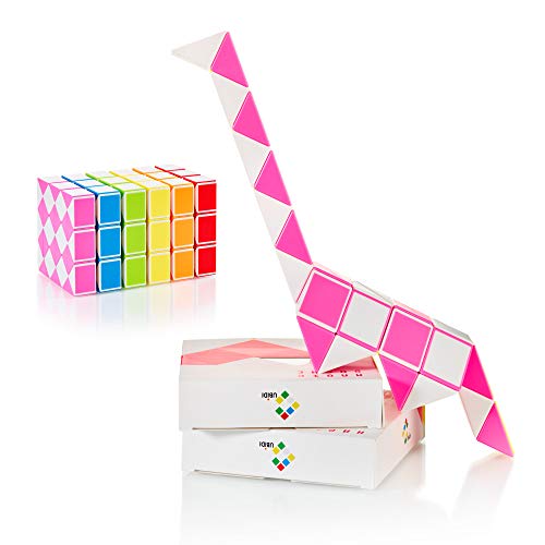 CUBIDI Serpiente mágica con Bloques, Juegos de Rompecabezas, cumpleaños, pequeños obsequios para Unisex Adultos Rosa 36