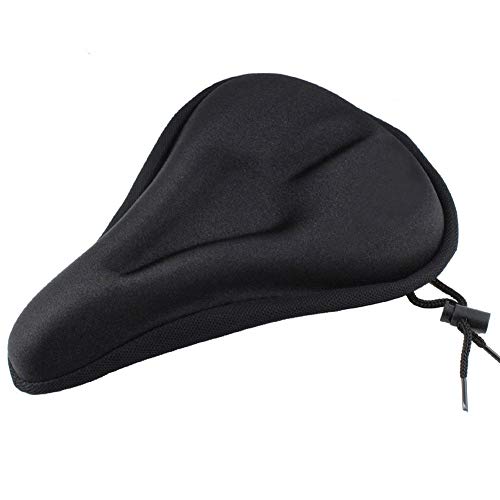 Cubierta de montar de la bici, moto de actualización del gel cojín del asiento, cómodo y transpirable hueco Espesar gel acolchado, Mountain camino de la bicicleta Riding Equipment, Pack of 2,Negro