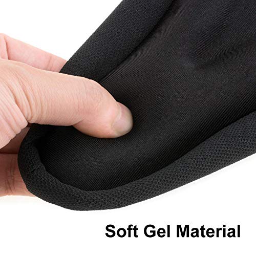 Cubierta de montar de la bici, moto de actualización del gel cojín del asiento, cómodo y transpirable hueco Espesar gel acolchado, Mountain camino de la bicicleta Riding Equipment, Pack of 2,Negro