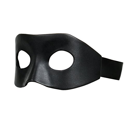 CUSFULL Máscara Negra Venecianas Hombres Mujeres para Fiesta de Disfraces Halloween Bola de Mascarada Clásica Navidad Mascaras PU Artesanal para Adultos Lujo