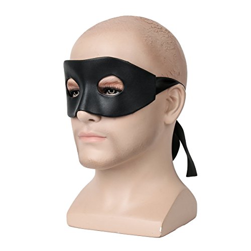 CUSFULL Máscara Negra Venecianas Hombres Mujeres para Fiesta de Disfraces Halloween Bola de Mascarada Clásica Navidad Mascaras PU Artesanal para Adultos Lujo