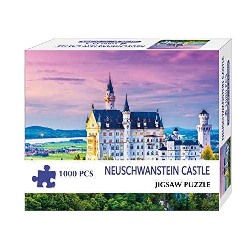 Cuteefun Puzzle 1000 Piezas Adultos Puzzle Arquitectura Castillo de Neuschwanstein Rompecabezas Interesante Desafío Cerebral Regalo Ideal para Niños Adolescentes