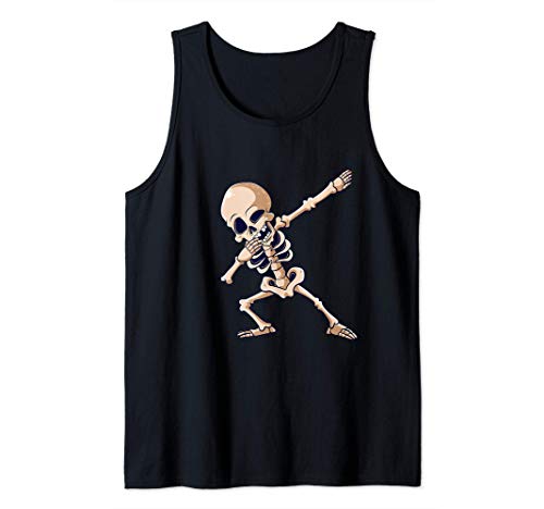 Dabbing Esqueleto Halloween Baile Esqueletos Niños Camiseta sin Mangas