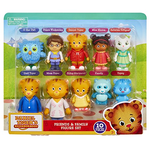 Daniel Tiger's Neighborhood Friends & Family Figure Set (10 unidades) incluye: Daniel, Friends, Dad & Mom Tiger, Tigey & Exclusive Figure Pandy [Amazon Exclusive]