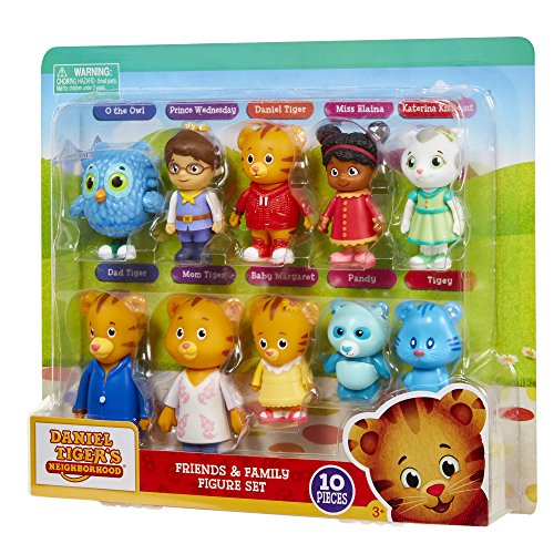 Daniel Tiger's Neighborhood Friends & Family Figure Set (10 unidades) incluye: Daniel, Friends, Dad & Mom Tiger, Tigey & Exclusive Figure Pandy [Amazon Exclusive]