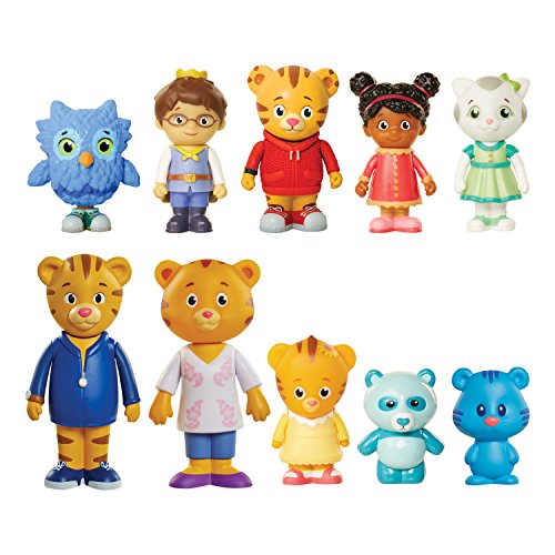 Daniel Tiger's Neighborhood Friends & Family Figure Set (10 unidades) incluye: Daniel, Friends, Dad & Mom Tiger, Tigey & Exclusive Figure Pandy [Amazon Exclusive]