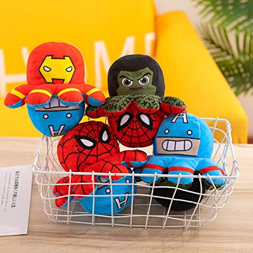 DEENGL Octopus Relleno Peluche Marvel Vengadores Hierro Hombre capitán America Hulk Spiderman Dibujos Animados Peluche Juguete muñeca