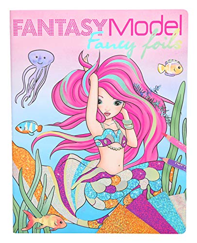 Depesche 10351 Libro para Colorear Fancy Foils, Fantasy Model, Multicolor