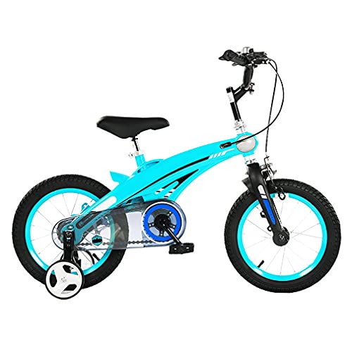 DHMKL 12/14/16 Pulgadas Bici Infantiles,Bicicleta MontañA NiñOs/con Ruedas Auxiliares/DireccióN con LíMite 120°/Timbre Coche Inteligente/Asa Asiento Ajustable/Apta NiñOs 2 A 8 AñOs