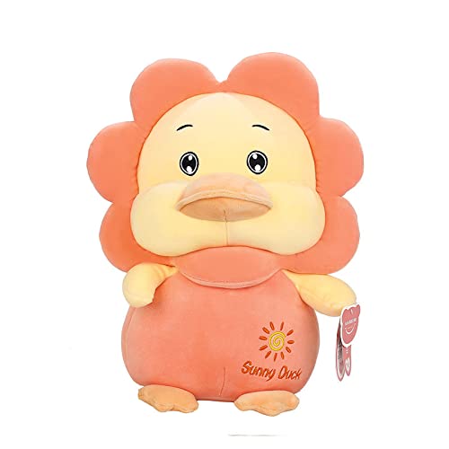 Dibujos Animados Sol Pato Muñeco De Peluche De Juguete De Peluche Pato Muñeca De Trapo para Niños Almohada De Muñeca Regalo De Cumpleaños Decoración De Ropa De Cama para El Hogar Almohada De Muñeco