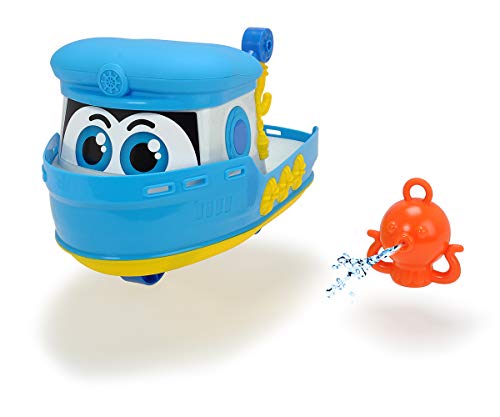 Dickie Toys Happy Series - Barco de Juguete Happy Boat con Ruedas y Pulpo Pulverizador de Agua, para Niños a partir de 1 Año - 25 cm