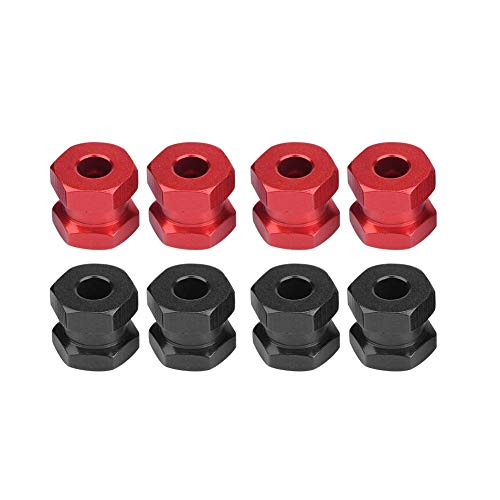 Dilwe 4 Unids RC Adaptador de Eje de Rueda de Coche, Rueda RC Hex Hub Adaptador de Metal para Traxxas Hsp Redcat Control Remoto Rastreador Parte de Actualizacion(12 mm)