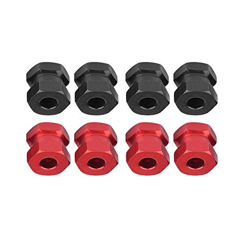 Dilwe 4 Unids RC Adaptador de Eje de Rueda de Coche, Rueda RC Hex Hub Adaptador de Metal para Traxxas Hsp Redcat Control Remoto Rastreador Parte de Actualizacion(12 mm)