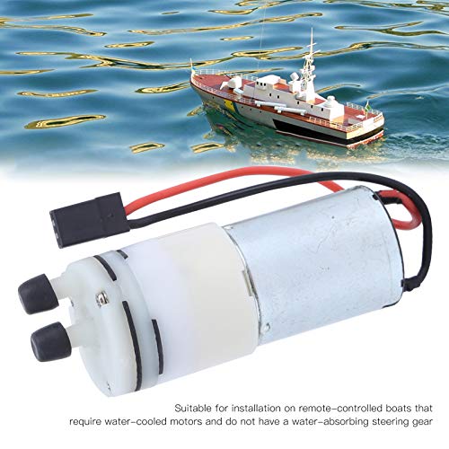 Dilwe Bomba de Agua para Barcos RC, 3‑6V 370 Bomba de refrigeración por Agua con Motor Barcos RC Mini Bomba Impermeable de bajo Ruido Enchufe JR