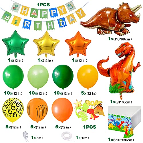 Dinosaurios Fiesta de Cumpleaños Decoracion,GEEKEO Globos para Fiestas de Cumpleaños Dinosaur Globos Cumpleaños de Niños Decoraciones Globos Dinosau Decoracion Cumpleaños Dinosaurios