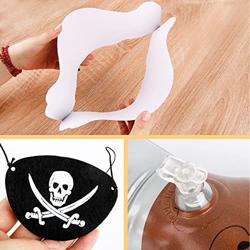 Disfraz de Pirata para Niño Accesorios de Disfraces Sombrero Espada Antifaz Tatuajes Temporales Juego de Disfraz de Pirata para Fiesta de Halloween Carnaval Fiesta Temática