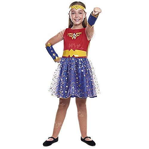 Disfraz Heroína Wonder Girl Niña Disfraz Superhéroe Niña (Talla 10-12 años) (+ Tallas)