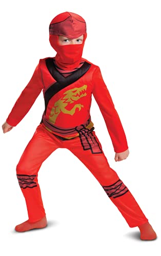 Disguise 106539L Kai Lego Ninjago Disfraz para niños, rojo, S