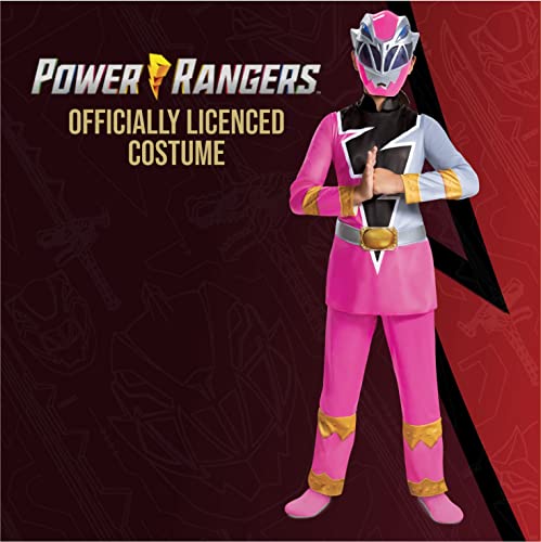 Disguise Disfraz Power Ranger Niña Dino Fury Rosa, Disfraz Superheroína Niña Disponible en Talla M