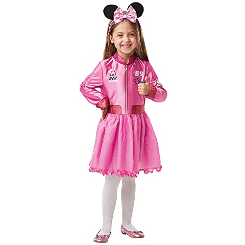 Disney - Disfraz de Minnie Mouse rosa oficial para niña, infantil 3-4 años (Rubie's 640906-S)