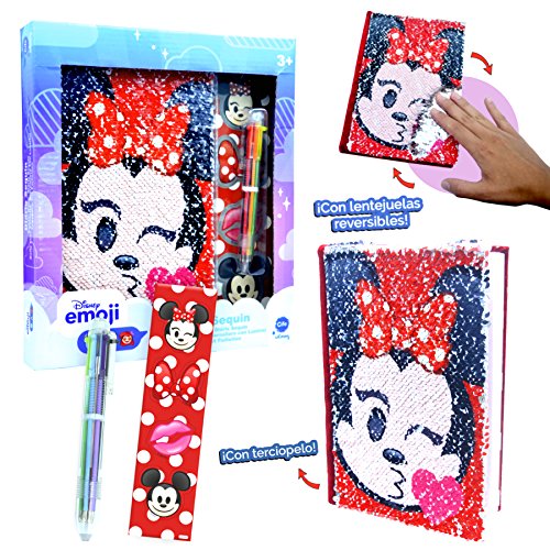 Disney Emoji - Diario Sequin con Lentejuelas Reversibles (Cife 41286)