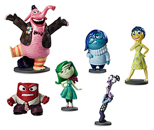 Disney Store Inside Out 6 Piece Figure Play Set: Joy, Sadness, Anger, Fear, Disgust, Bing Bong by Disney