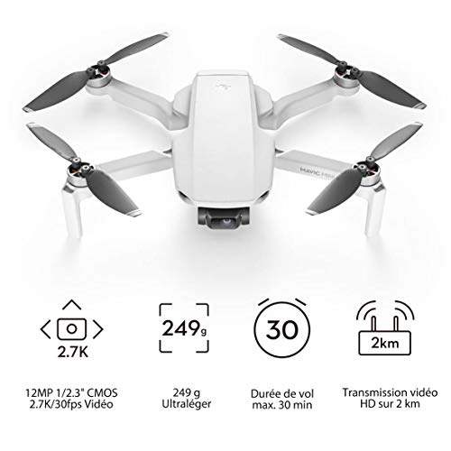 DJI Mavic Mini Combo - Dron Ultraligero y Portátil + SanDisk Extreme - Tarjeta de Memoria MicroSDXC de 128 GB con Adaptador SD, Sin Care Refresh