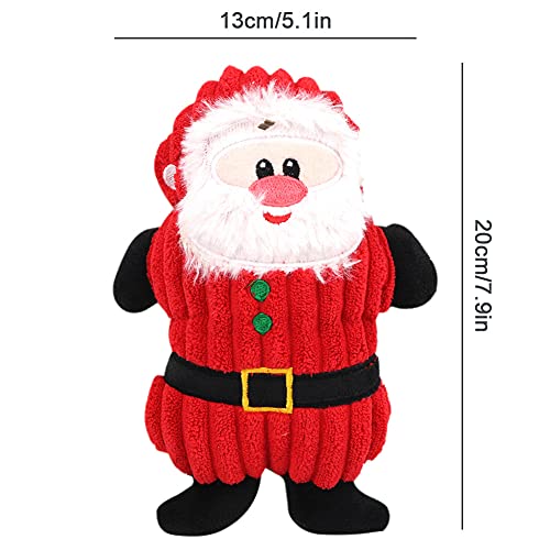 Dog Christmas Squeaky Juguete Pet Pet Juguete Santa Claus Sonido Peluche Pey Toy Muñeco De Nieve Puppy Interactivo Juguete