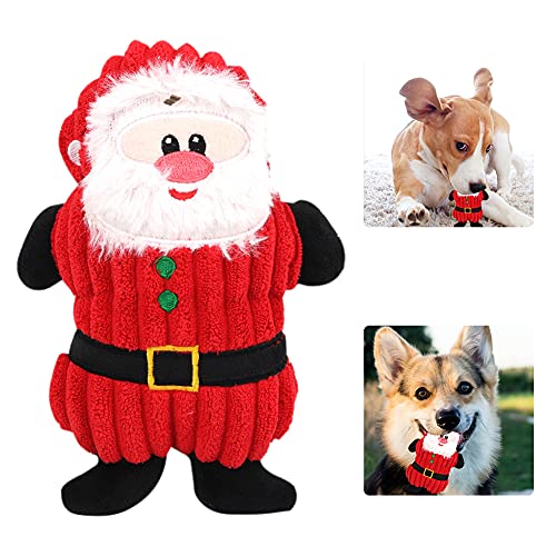 Dog Christmas Squeaky Juguete Pet Pet Juguete Santa Claus Sonido Peluche Pey Toy Muñeco De Nieve Puppy Interactivo Juguete