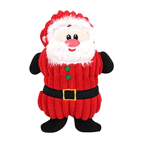 Dog Christmas Squeaky Juguete Pet Pet Juguete Santa Claus Sonido Peluche Pey Toy Muñeco De Nieve Puppy Interactivo Juguete