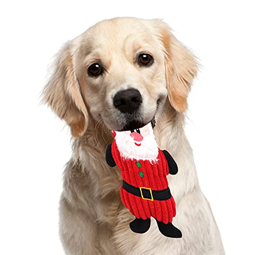 Dog Christmas Squeaky Juguete Pet Pet Juguete Santa Claus Sonido Peluche Pey Toy Muñeco De Nieve Puppy Interactivo Juguete