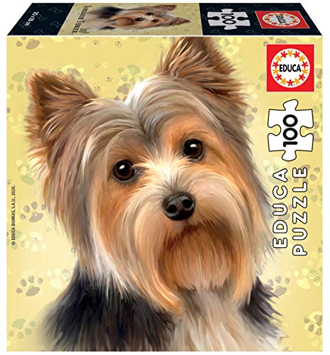 Educa - Cube Puzzles de 100 Piezas, puzzle infantil Yorkshire Terrier, a partir de 6 años (18801)