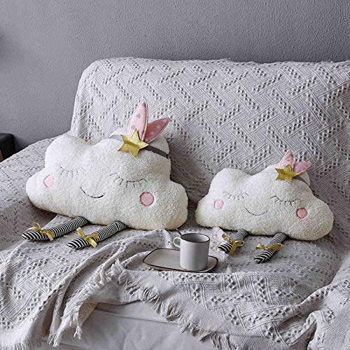 Encantadora Sonrisa Nubes Almohadas de Felpa Estilo nórdico Juguetes de Peluche cojín Suave sofá Almohada hogar Cama decoración Regalos para niña Grande 57x38cm