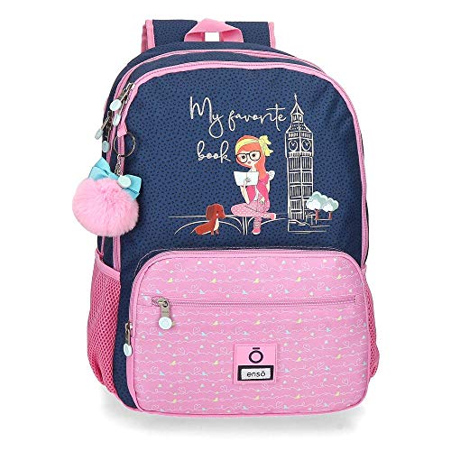 Enso My Favorite Book Mochila Doble Compartimento Multicolor 32x44x17 cms Poliéster 23,94 L