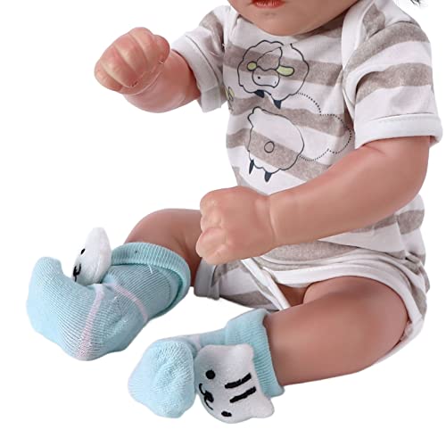 Entatial Reborn Baby Girls Dolls, Baby Doll Gift Simulación Vinly Completo Ojo Cerrado con Ropa para Jugar