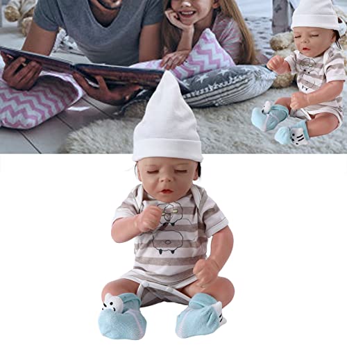 Entatial Reborn Baby Girls Dolls, Baby Doll Gift Simulación Vinly Completo Ojo Cerrado con Ropa para Jugar