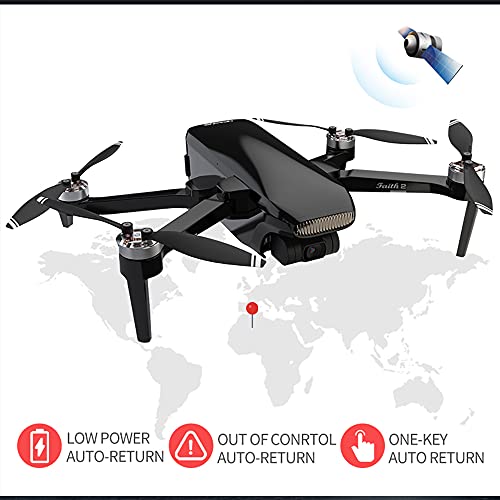 Entrega en 3~7 Días, Faith 2 Drone con Cámara 4K HD, 5km Distancia de Control, Dron GPS con Cardán de 3 Ejes, Sensor CMOS de 1/2,33 Pulgadas, 5G WiFi FPV, RC Quadcopter Profesional, 35Mins (Azul)