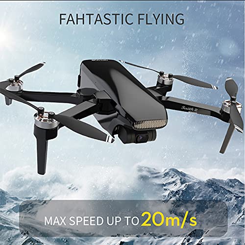 Entrega en 3~7 Días, Faith 2 Drone con Cámara 4K HD, 5km Distancia de Control, Dron GPS con Cardán de 3 Ejes, Sensor CMOS de 1/2,33 Pulgadas, 5G WiFi FPV, RC Quadcopter Profesional, 35Mins (Azul)