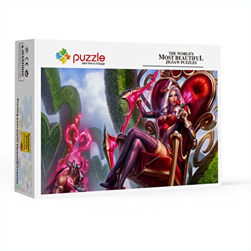 ERTYR Puzzles para Adultos 1000 Piezas League of Legends Ashe Heartseeker Rompecabezas Creativo Juegos Habilidad Niños Y Adultos ，Regalos para Amantes O Amigos 75x50cm(1000pcs)