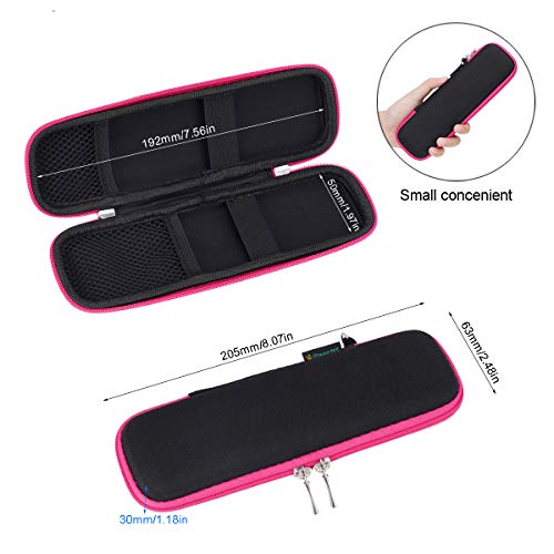 Estuche de lápices delgado para lápiz de Apple, soporte para estuche de bolígrafo duro para plumas ejecutivas, Stylus Pens-Black/Pink