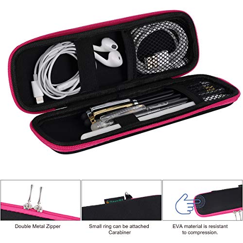 Estuche de lápices delgado para lápiz de Apple, soporte para estuche de bolígrafo duro para plumas ejecutivas, Stylus Pens-Black/Pink