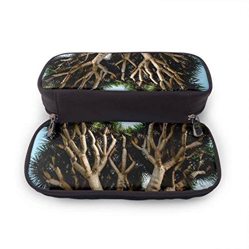 Estuche para lápices - Dragon Tree Tenerife Dracaena más grande de España Estuche para lápices de alta capacidad Organizador de papelería Estuche para maquillaje de viaje multifunción, Estuche para l