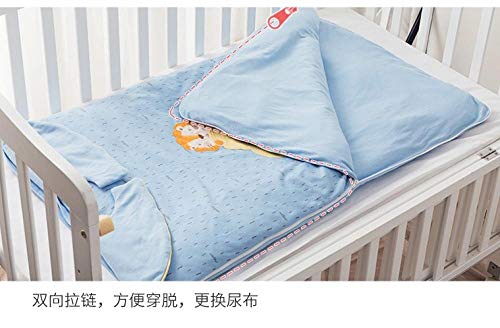 Exquisito saco de dormir para bebés nido de bebé de algodón suave 0-3 años lindo niño niñas saco de dormir niños colcha de jardín de infantes (100 * 60 cm)