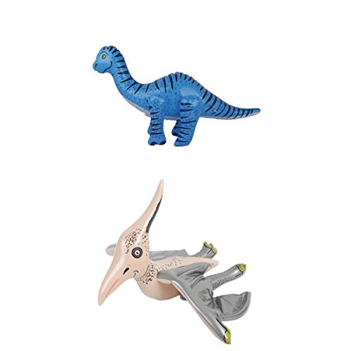 F Fityle Pack De 2 Juguetes Hinchables De Dinosaurio para Piscina Gigante - Pterosaurios, Tyrannosaurus Rex, Triceratops, Brachiosaurus