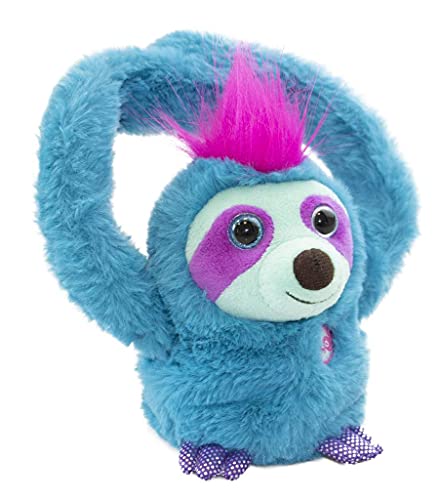 Famosa Softies 700017044 - Slowy Perezoso de Party Pets, muñeco que gira sobre sus brazos y repite lo que dices, además incluye diferentes sonidos y 10 funciones diferentes, color azul