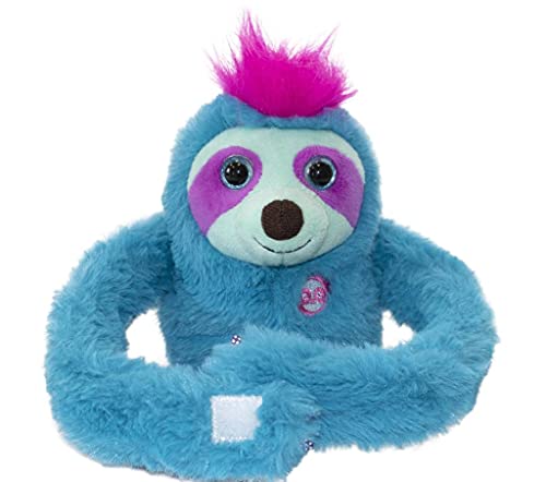 Famosa Softies 700017044 - Slowy Perezoso de Party Pets, muñeco que gira sobre sus brazos y repite lo que dices, además incluye diferentes sonidos y 10 funciones diferentes, color azul